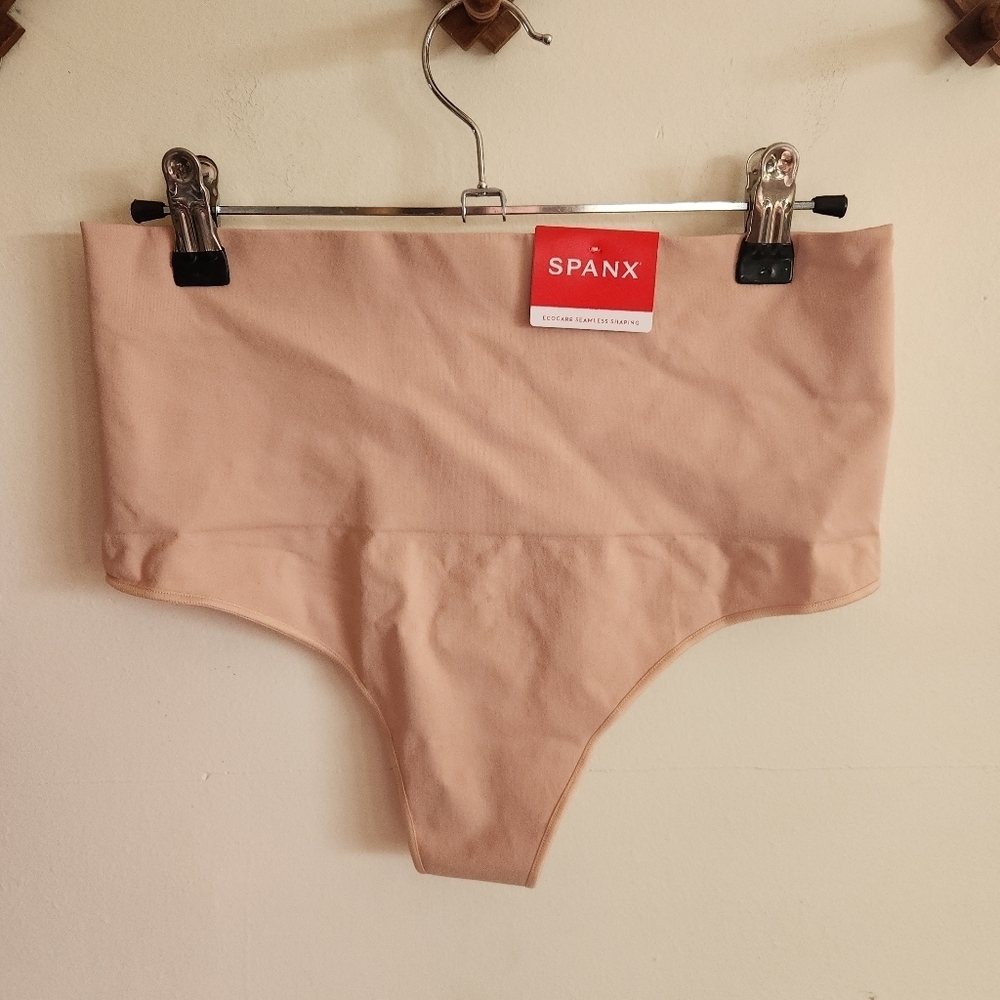 Nwt Spanx High Rise Thong Nude 3x